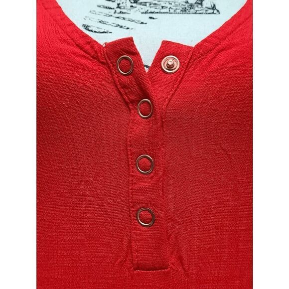 ❤️ FREE PEOPLE Larissa Tank V-Neck Thong Snap Button Red Bodysuit SIZE S - Picture 11 of 16